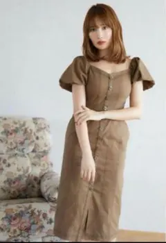 い*ん様 Herlipto Puff Sleeve Midi Dressのサムネイル