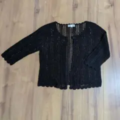 GIANNI LO GIUDICE クロシェ編み カーディガン ブラック 40のサムネイル