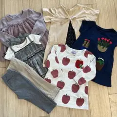 女の子 90 春服　夏服　7点セット　まとめ売り　ワンピース 長袖　薄手