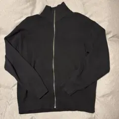 無印良品 洗えるミラノリブ編みフルジップカーディガン