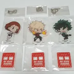 ヒロアカ　人気キャラクター三名のアクリルスタンドキーホルダーセット