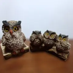 イタリア製の大型のフクロウの置物 - メルカリ