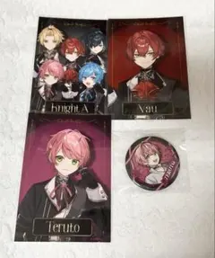 騎士X てるとくん ばぁう ブロマイド 缶バッジ