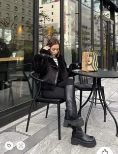 MURUA ボアスリーブフェイクムートン