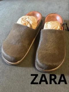 ZARA ファー付きサンダル　37 ZARA ザラ ファーサンダル | sui blog