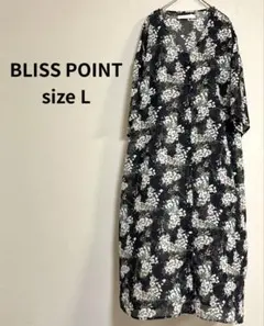 BLISS POINT 花柄シアーガウンワンピース Lロングカーディガン2WAYのサムネイル