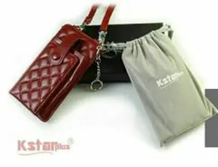 ❤️Kstarplusスマホショルダー スマホポーチ❤️ワインレッド プレゼント