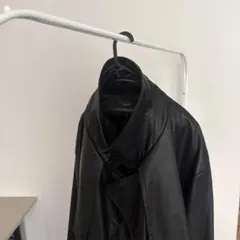 Loose フェイクレザー ロングコート ブラックのサムネイル