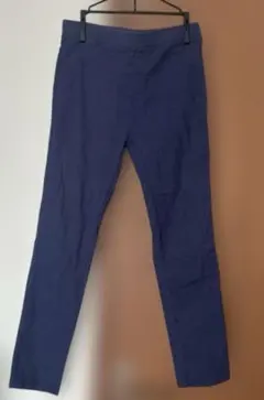 タイムセール　ネイビー　パンツ　ストレッチ素材　L