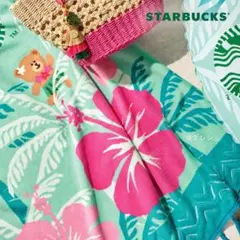 【韓国限定】スタバ アロハビーチタオル パウチ付き 新品のサムネイル