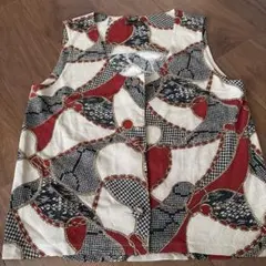 詩仙堂　縮緬　ベスト