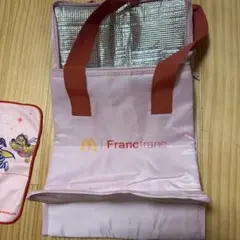 マクドナルド福袋2026　保冷トートバッグピンク、ハンドタオル