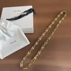 希少 セリーヌ CELINE トリオンフ ロングチェーンネックレス ヴィンテージ