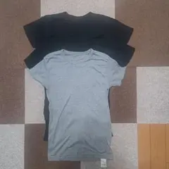 アンダーシャツ 150サイズ 黒 グレー 3枚セット 半袖肌着