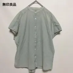 【無印良品】ブラウス　シャツ　フレンチスリーブ　M-L