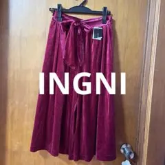 【タグ付き新品未使用】INGNI イング ロングワイドパンツ ボルドー Mサイズ