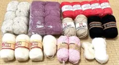 毛糸、コットン毛糸Patons、モヘア、イブサンローラン、ハマナカ他 まとめ売り