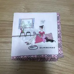 BURBERRY ピンク イラスト ハンカチ