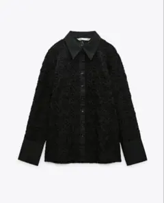 ZARA 刺繍入りロング丈シャツ