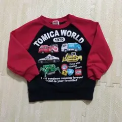 トミカ トレーナー 100サイズ 赤/黒