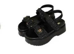 Her lip to Trios Tweed Platform Sandals - メルカリ