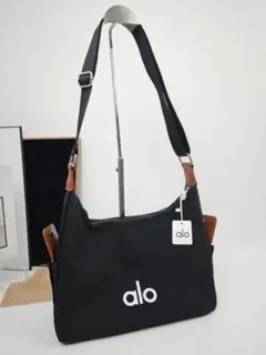 alo 黒 ナイロン ショルダーバッグ