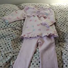 Lala Salama フリル付き　裏起毛パジャマ　120 ピンク