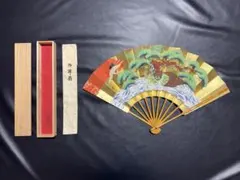扇子　33cm 十松屋福井扇舗　鬘扇　朱妻明皇貴妃花軍花車図　仕舞扇　能楽　着物 扇子 33cm 十松屋福井扇舗 鬘扇 朱妻明皇貴妃花軍花車図 仕舞扇 能楽