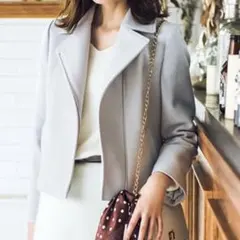 アプワイザーリッシェ アプ ライダース コート ライトグレー