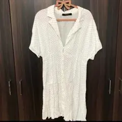 新品 未使用 Forever21 フォーエバー21 白　ドット ワンピース