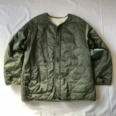 00s ボア ミリタリー ブルゾン ジャケット カーキ グランジ Y2K 古着