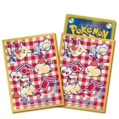 ピカチュウとハート[オレンジ] ポケモンカードゲーム デッキシールド 64枚入り