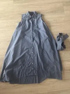 ノースリーブシャツワンピース