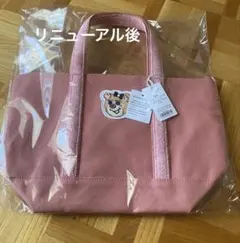 オールドテディガール ワッペントートバッグ ピンク小 Lサイズ