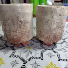 陶器のカップ 2個セット