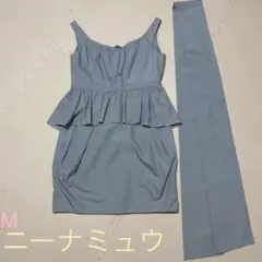 ニーナミュウ★ホリゾンブルーフリルワンピース・結婚式パーティードレスのサムネイル