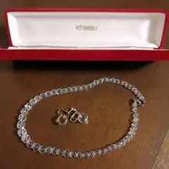 本水晶　ネックレス&イヤリングセット