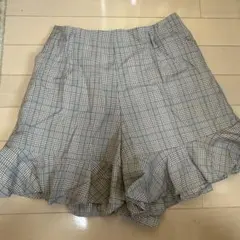 ems グレー系チェック ショートパンツ サイズF