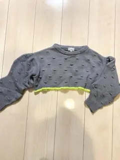美品＊franky grow 水玉　ショートニット　M (5-6y)