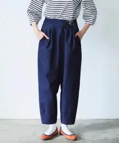 マリンフランセーズ/ジャージーデニムバレルパンツ