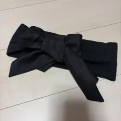 ブラックリボンヘアバンド　アダムエロペ　未使用　ターバン　シュシュ　ヘアアレンジ