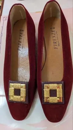 さらにお値下げしました。ワインレッド スエード フラットシューズ