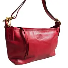 COACH 2way ワンショルダー　レザー　バッグ　赤　12595