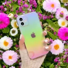 iPhone14Pro ケース 虹色 インスタ映え スマホケース オーロラ
