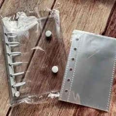A7 シール帳 クリアバインダー 白 リフィル付 ボンボンドロップ 写真 推し活