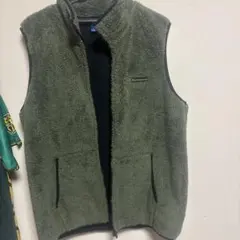 Champion フリースベスト オリーブグリーン