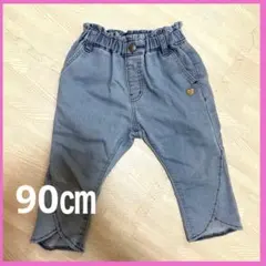 apreslescours キッズ　デニムパンツ　ウエストゴム　女の子　春夏秋冬