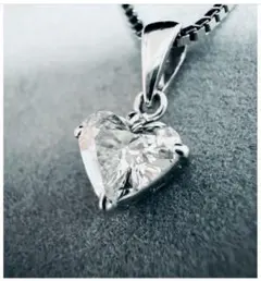 Pt900 ハートシェイプ ダイヤモンド ペンダントトップ 0.48ct