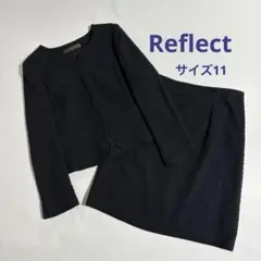 美品★Reflect ツイードセットアップジャケットスカートワンピースL 3点