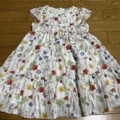 petit main 花柄 半袖ワンピース 100㎝